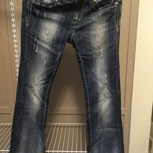 Miss Me Peace Symbol Jeans Size 29